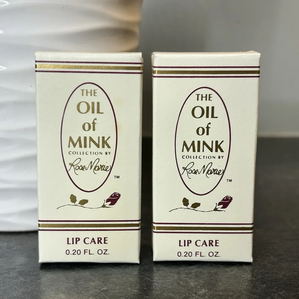 2- Vintage Rose Marie‎ Oil Of Mink Lip Care Full Size VHTF